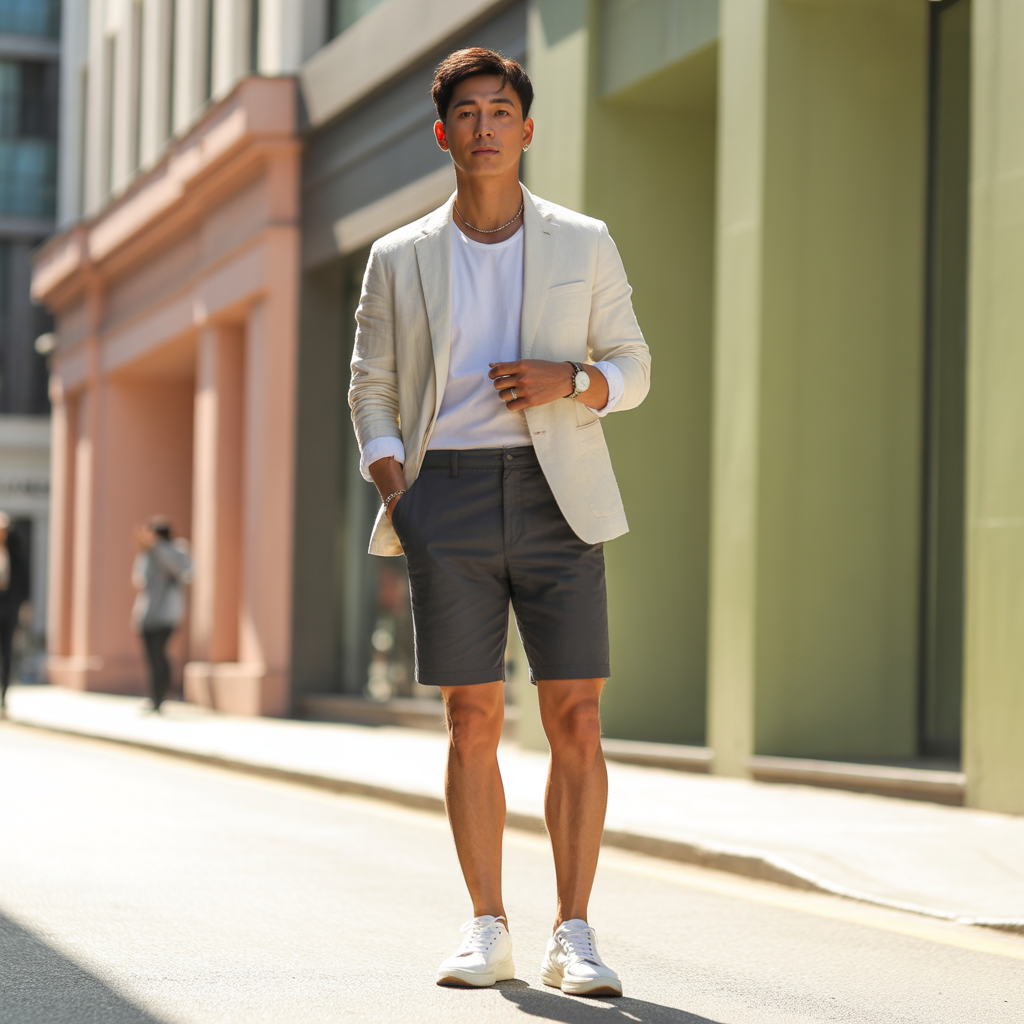 how to style your shorts like korean men