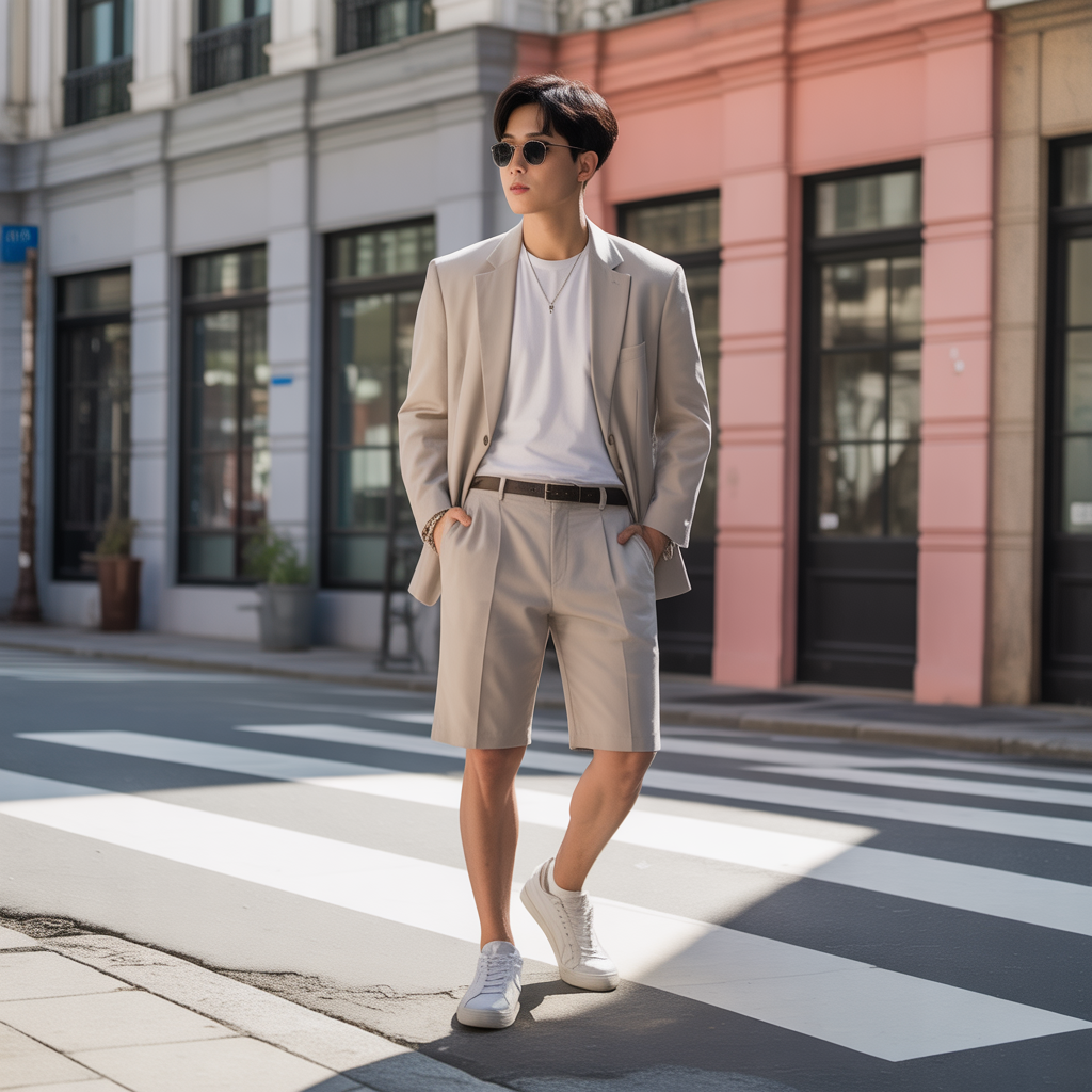 how to style your shorts like korean men