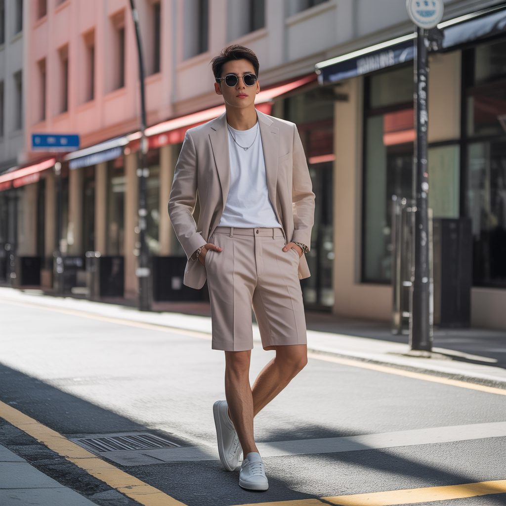 how to style your shorts like korean men