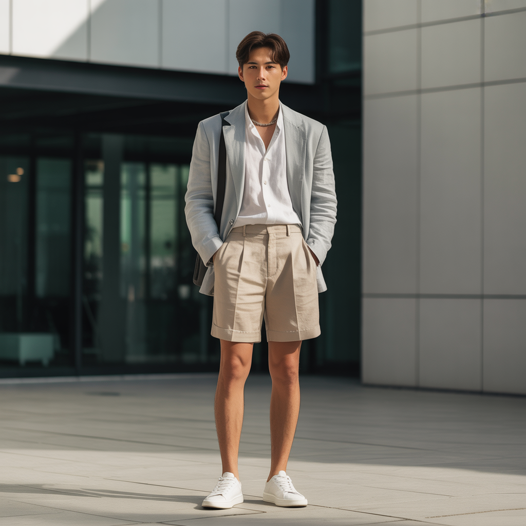 how to style your shorts like korean men
