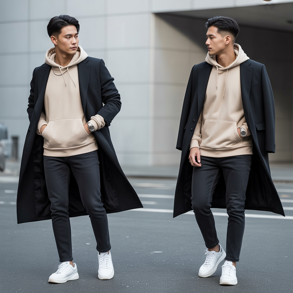 how to transition your hoodie outfits like korean men