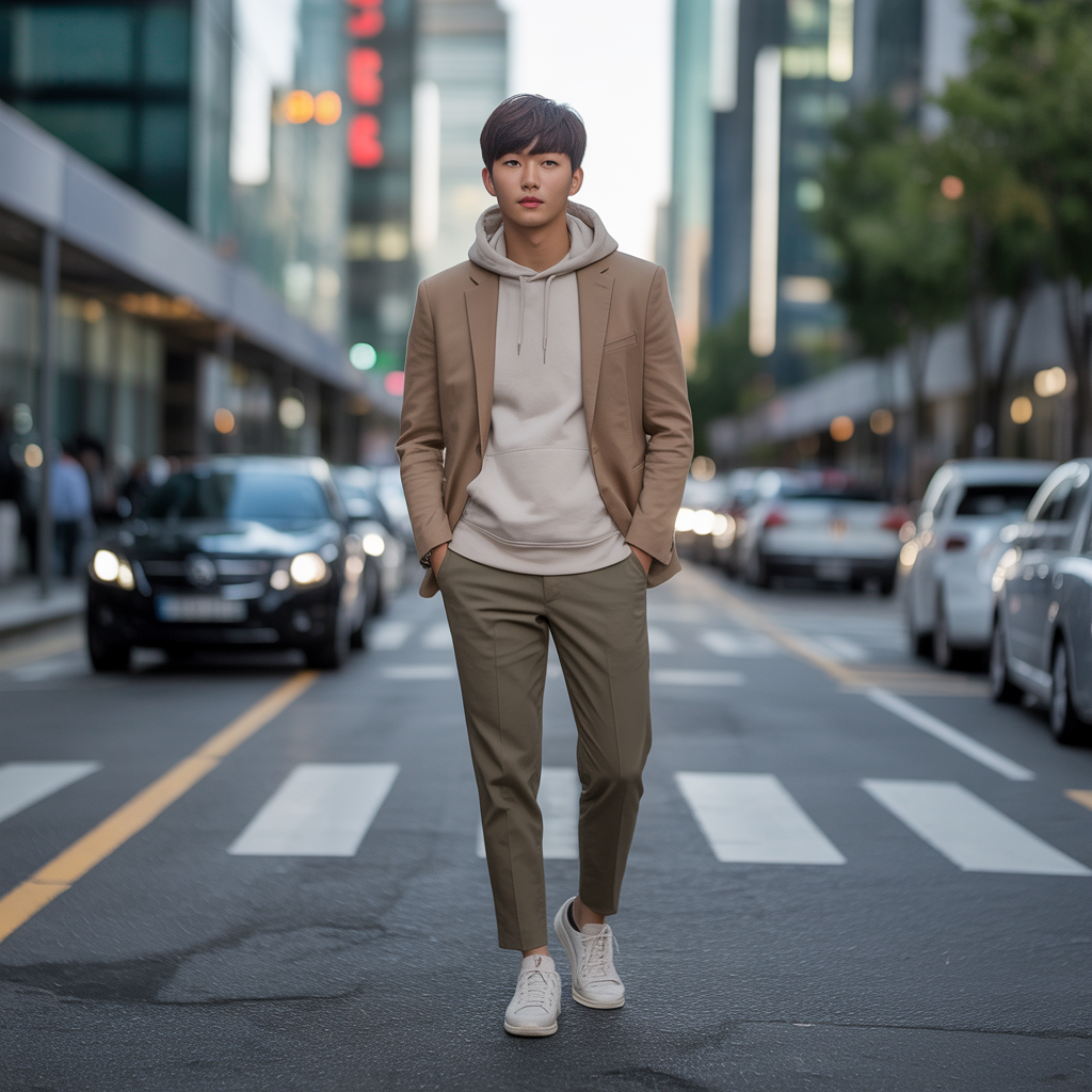 how to transition your hoodie outfits like korean men
