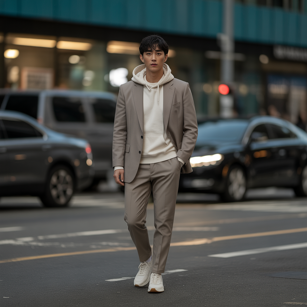 how to transition your hoodie outfits like korean men