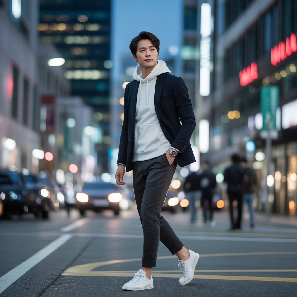 how to transition your hoodie outfits like korean men