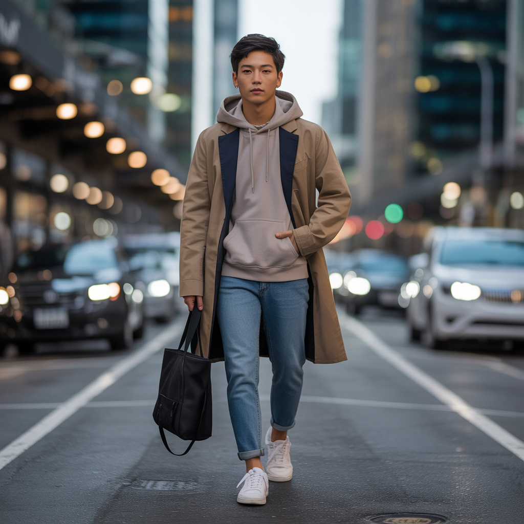 how to transition your hoodie outfits like korean men