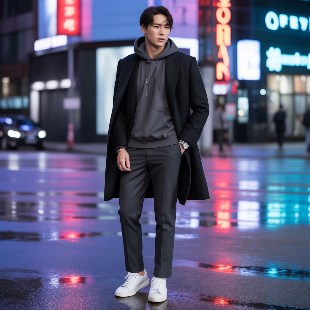 how to transition your hoodie outfits like korean men