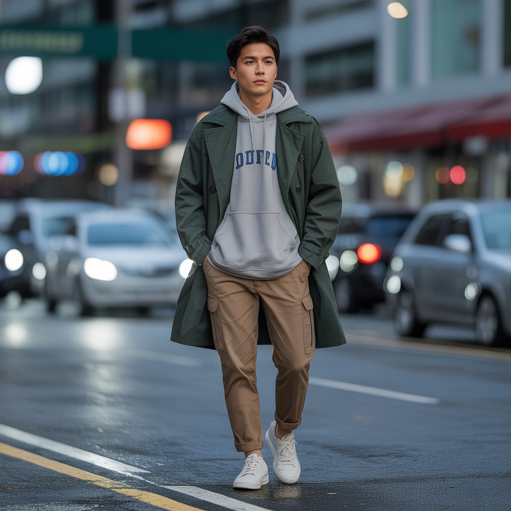 how to transition your hoodie outfits like korean men