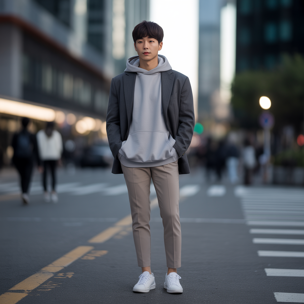 how to transition your hoodie outfits like korean men