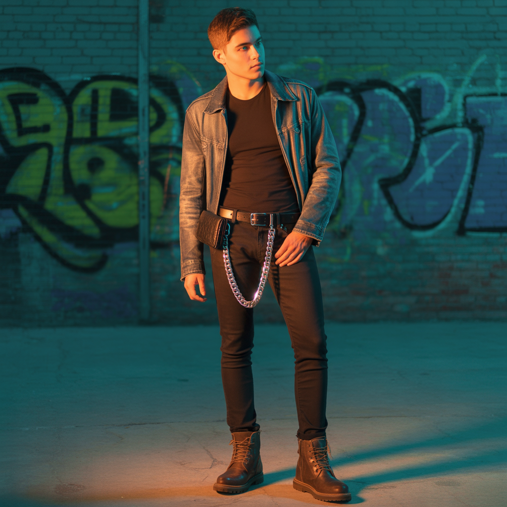 how to wear a jeans chain