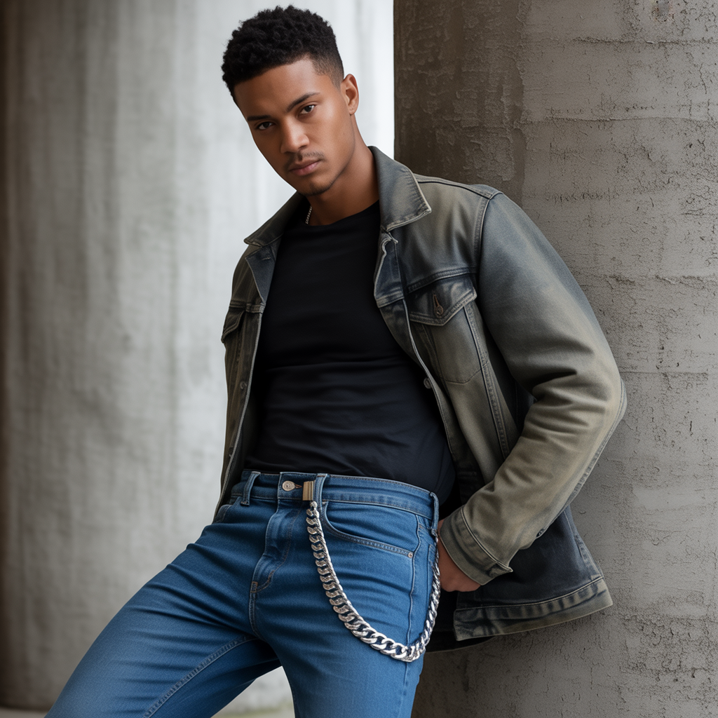 how to wear a jeans chain