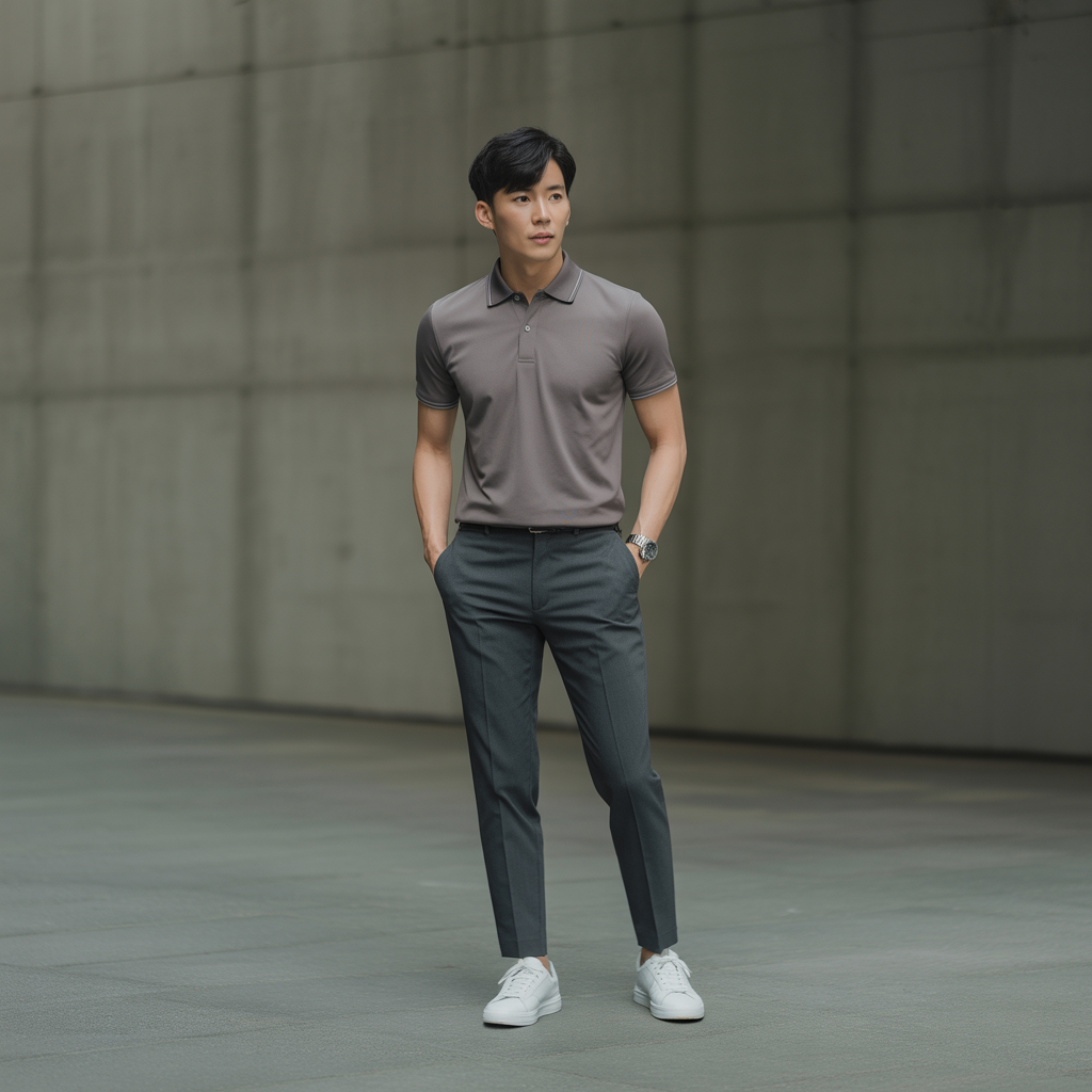 how to wear a polo shirt like korean men
