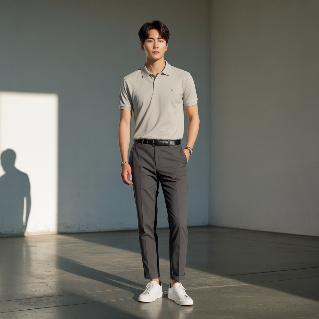 how to wear a polo shirt like korean men