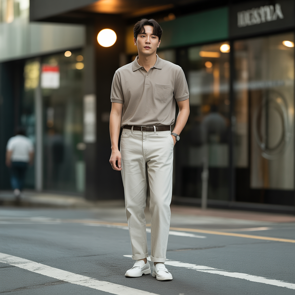 how to wear a polo shirt like korean men