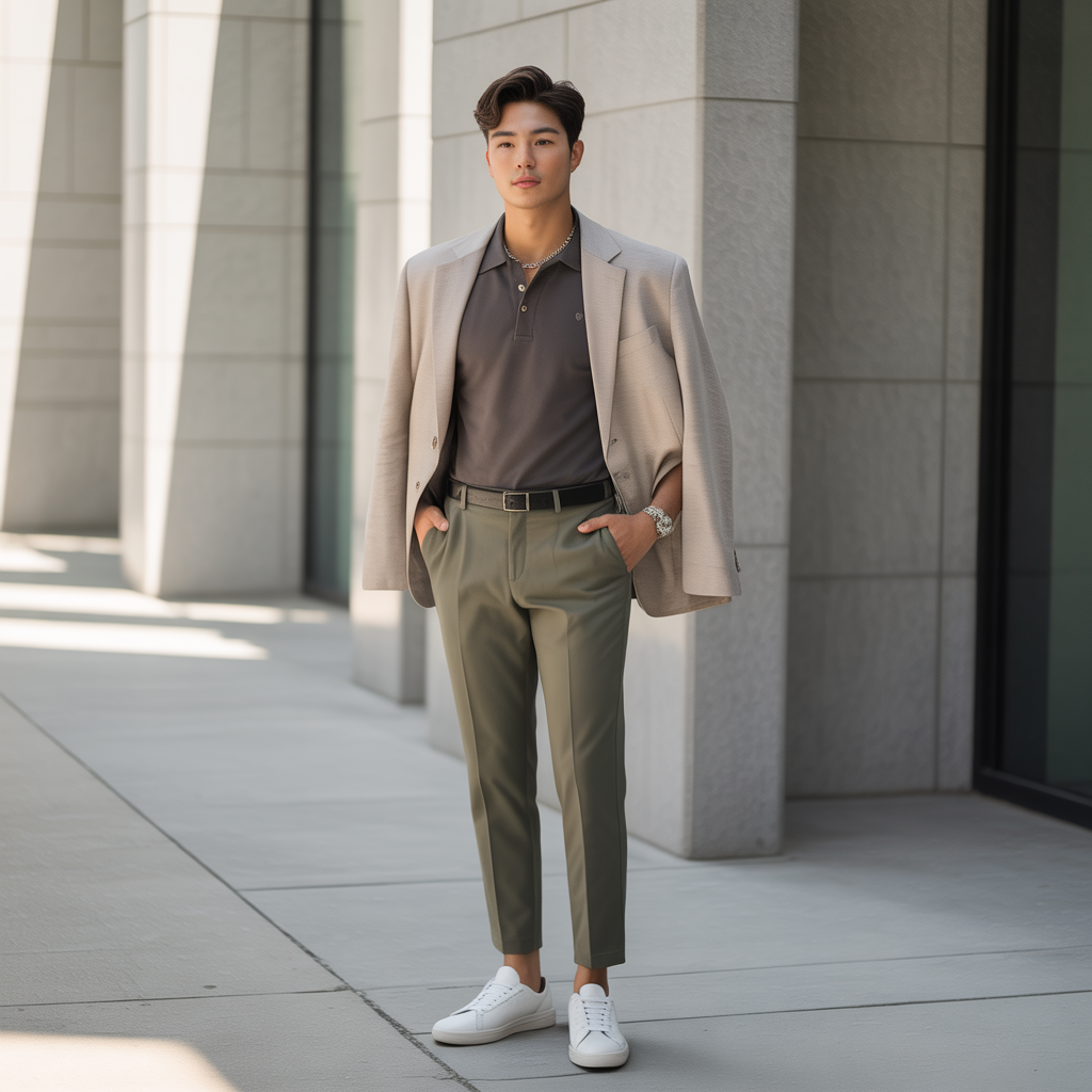 how to wear a polo shirt like korean men