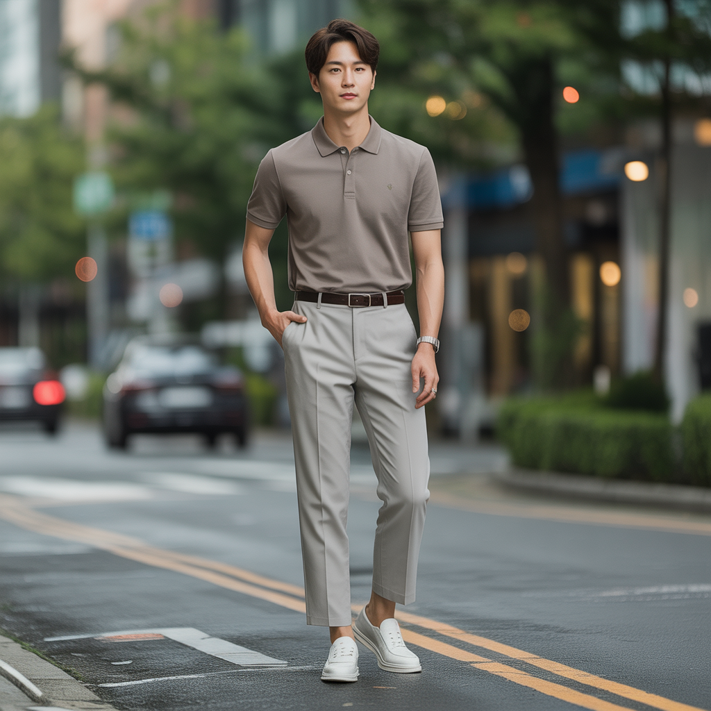 how to wear a polo shirt like korean men