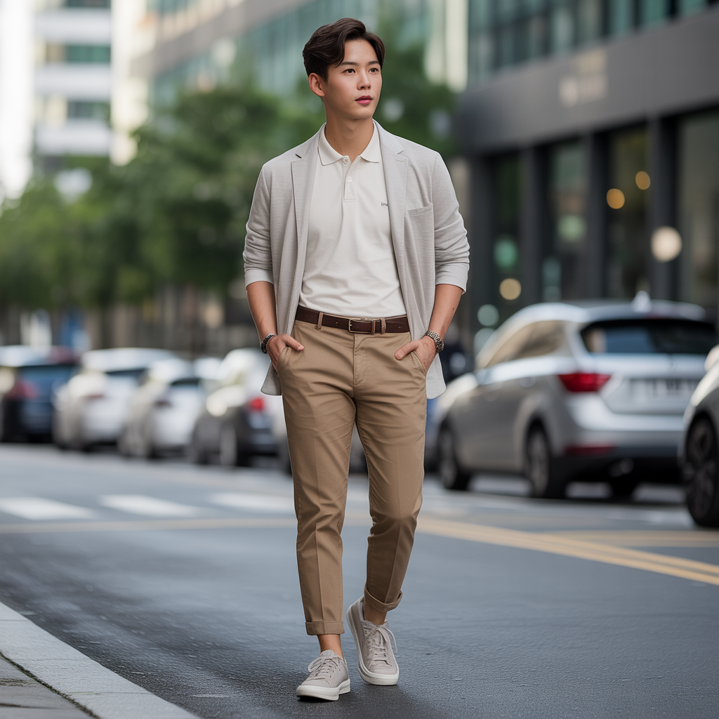 how to wear a polo shirt like korean men
