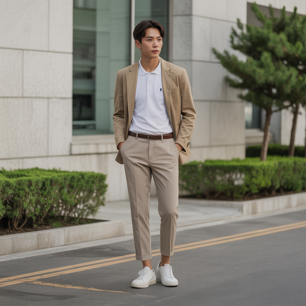 how to wear a polo shirt like korean men