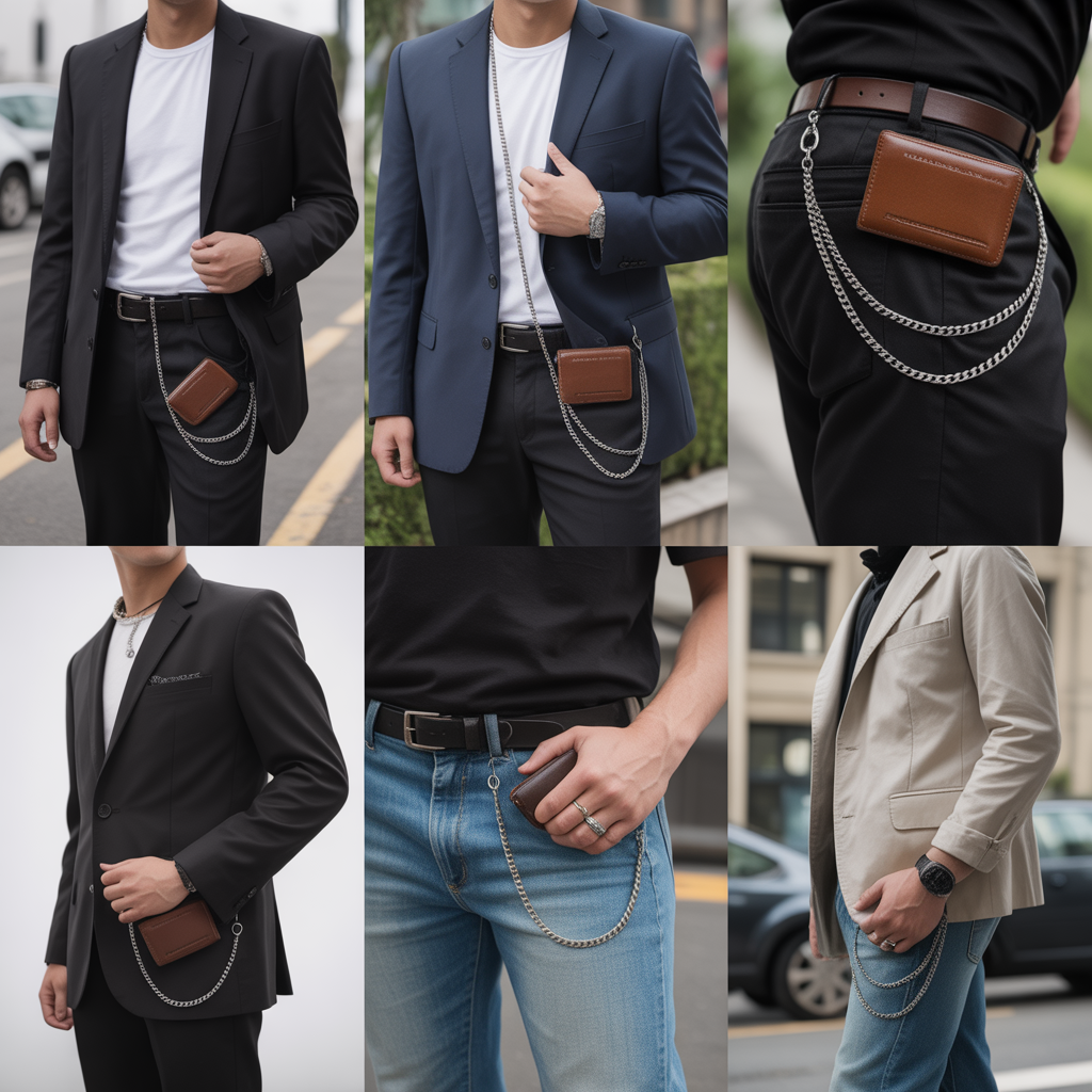 how to wear a wallet chain in 5 ways