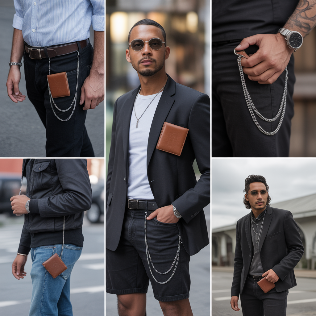 how to wear a wallet chain in 5 ways
