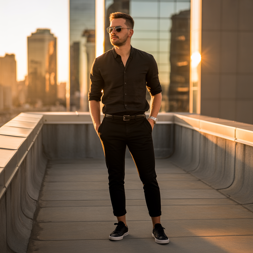 how to wear all black in summer