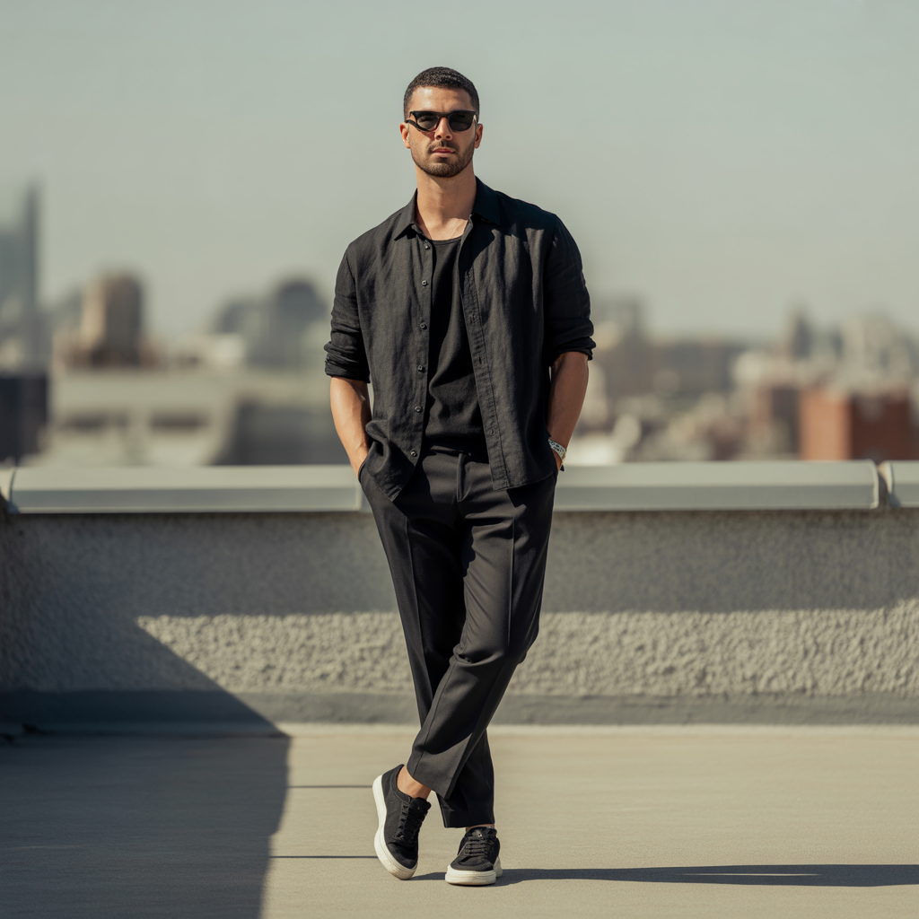 how to wear all black in summer