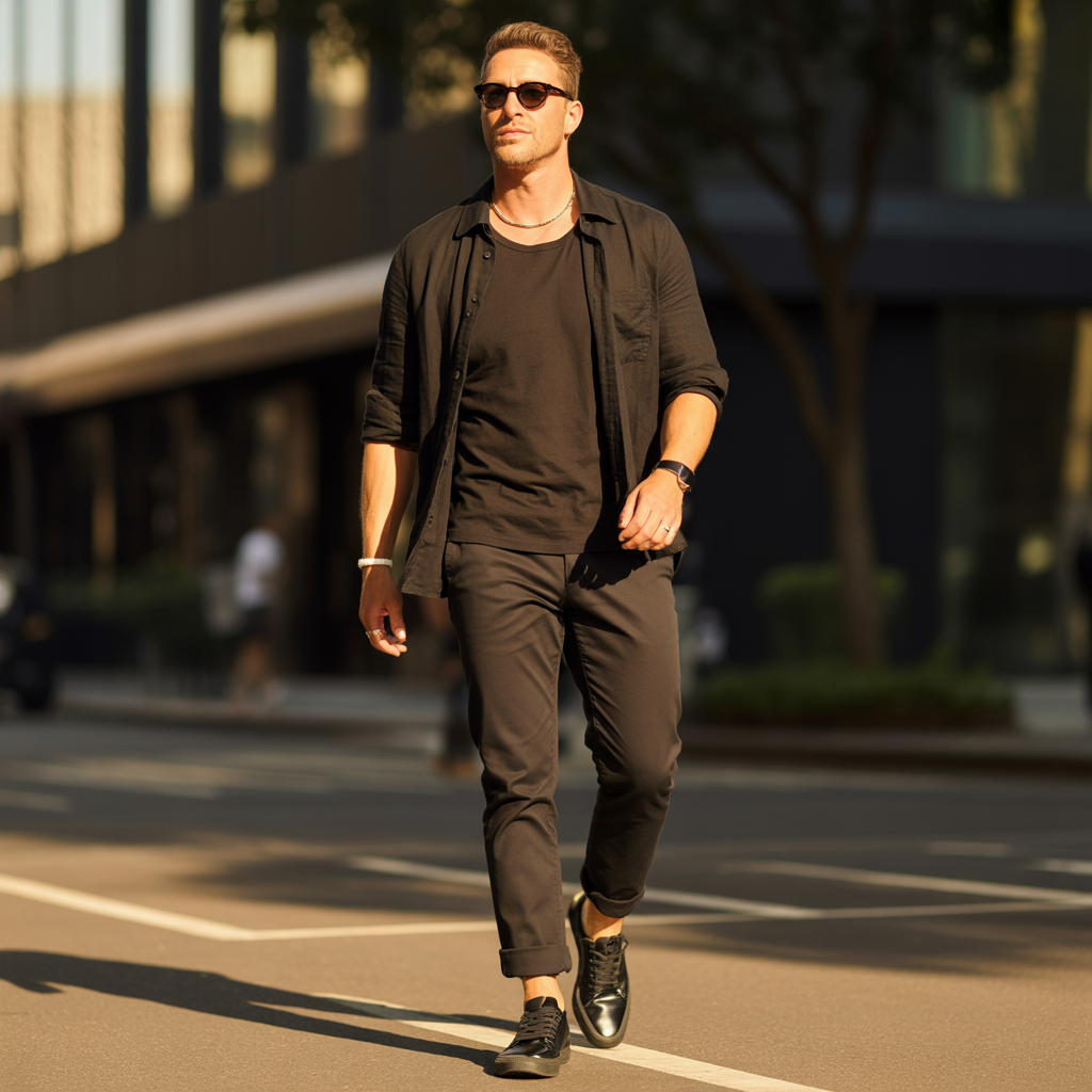 how to wear all black in summer