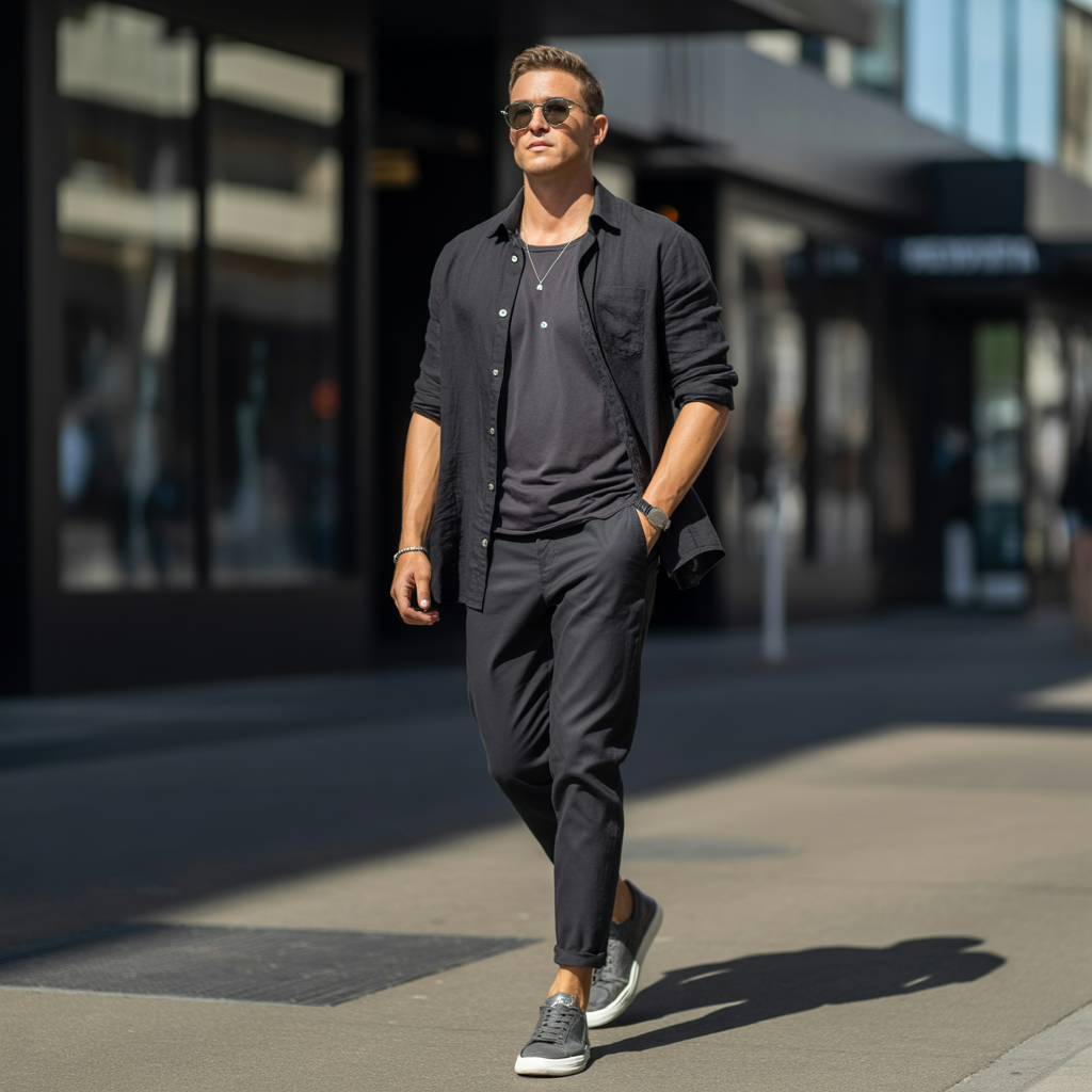 how to wear all black in summer