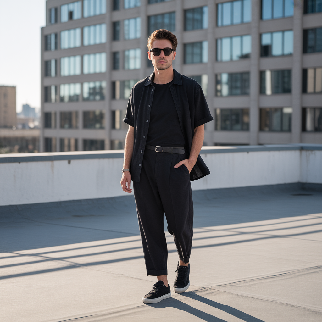 how to wear all black in summer