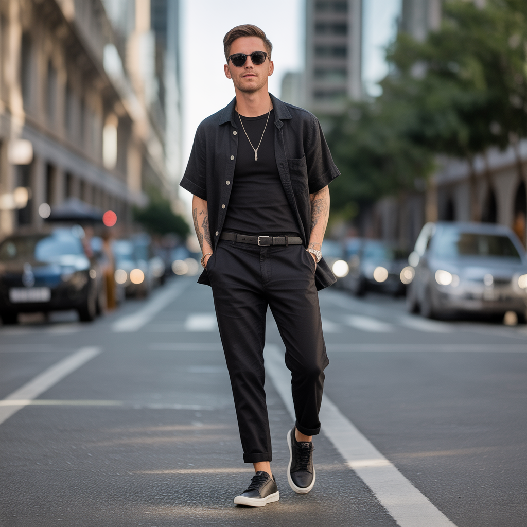 how to wear all black in summer