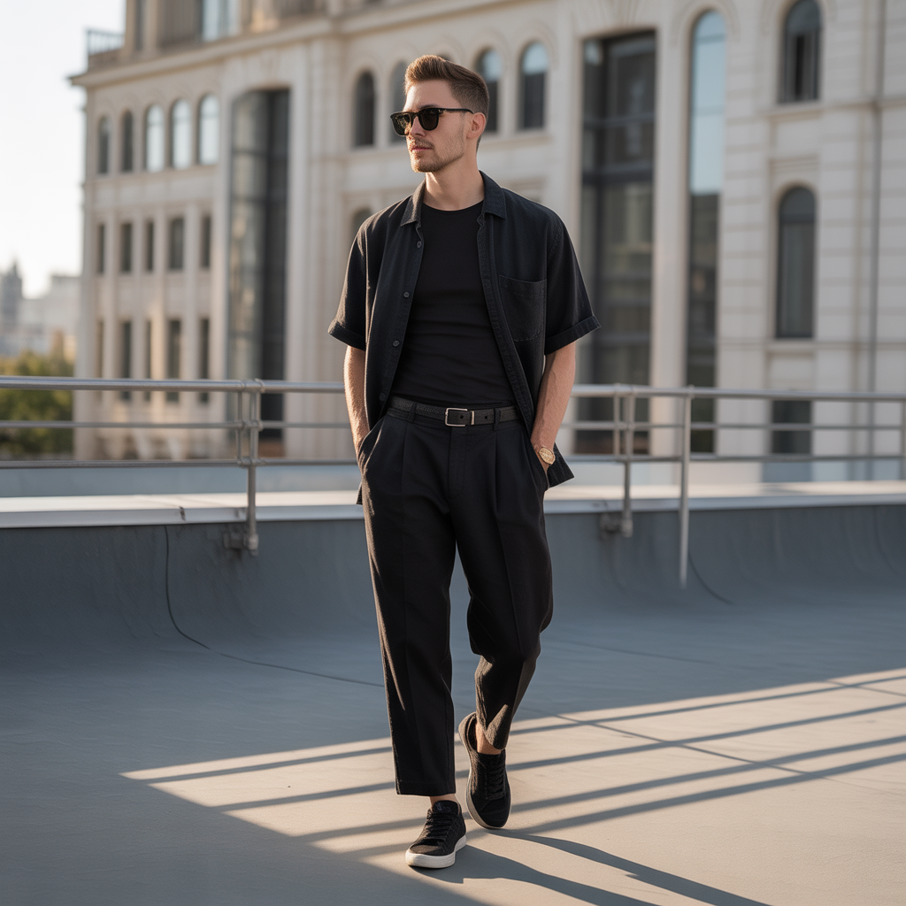 how to wear all black in summer