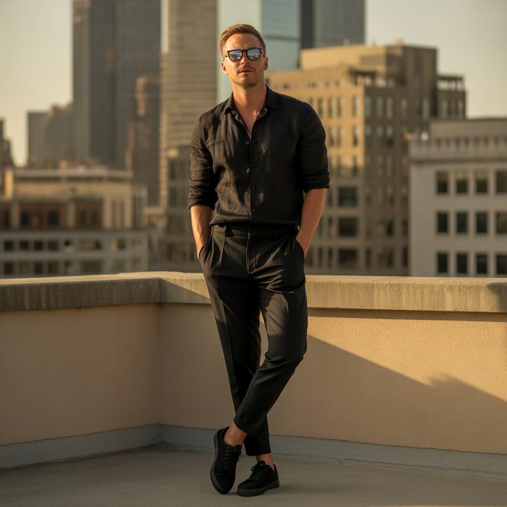 how to wear all black in summer