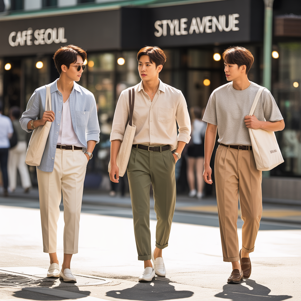 how to wear ankle pants in summer like korean men