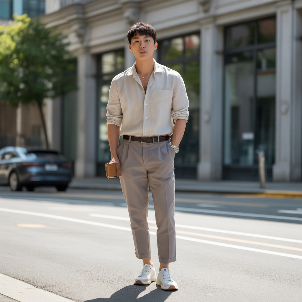 how to wear ankle pants in summer like korean men