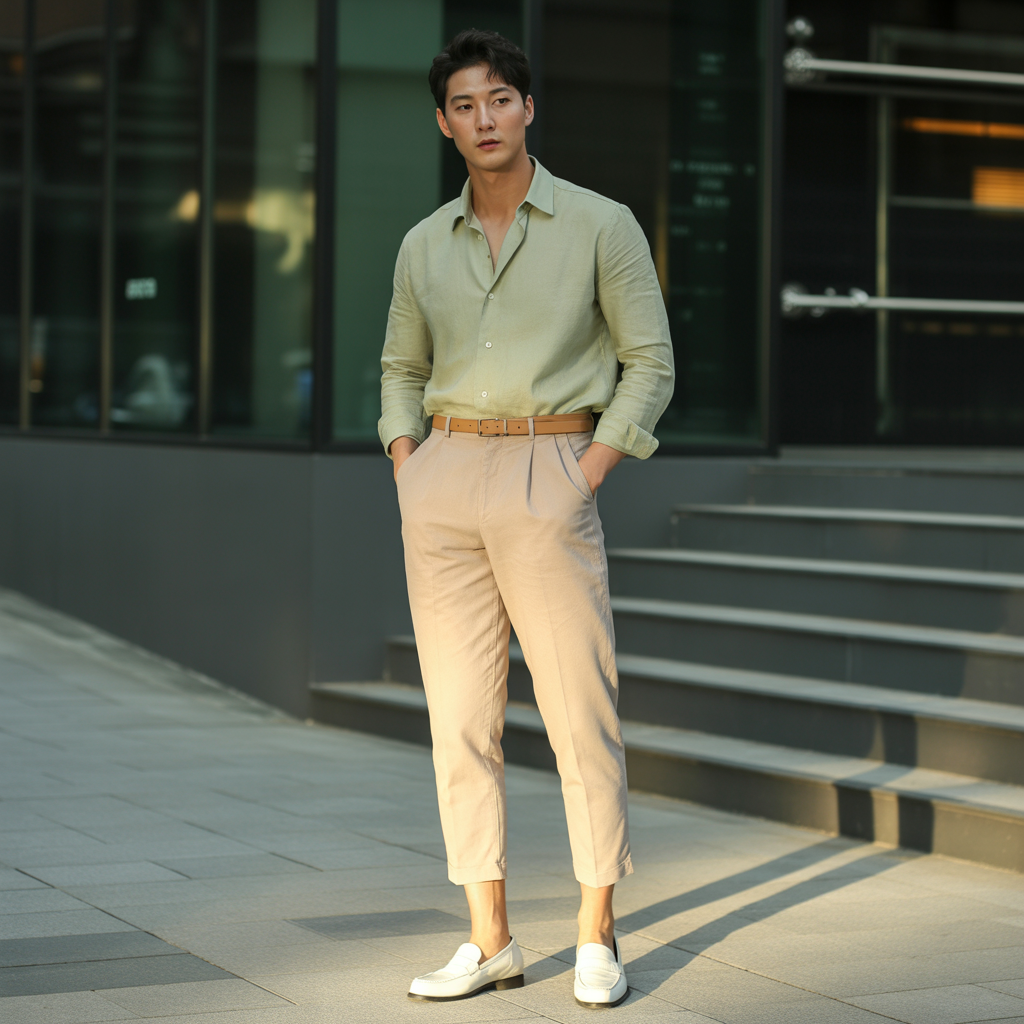 how to wear ankle pants in summer like korean men