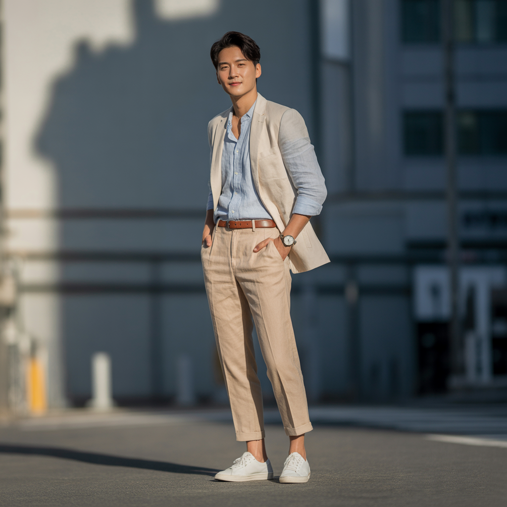 how to wear ankle pants in summer like korean men
