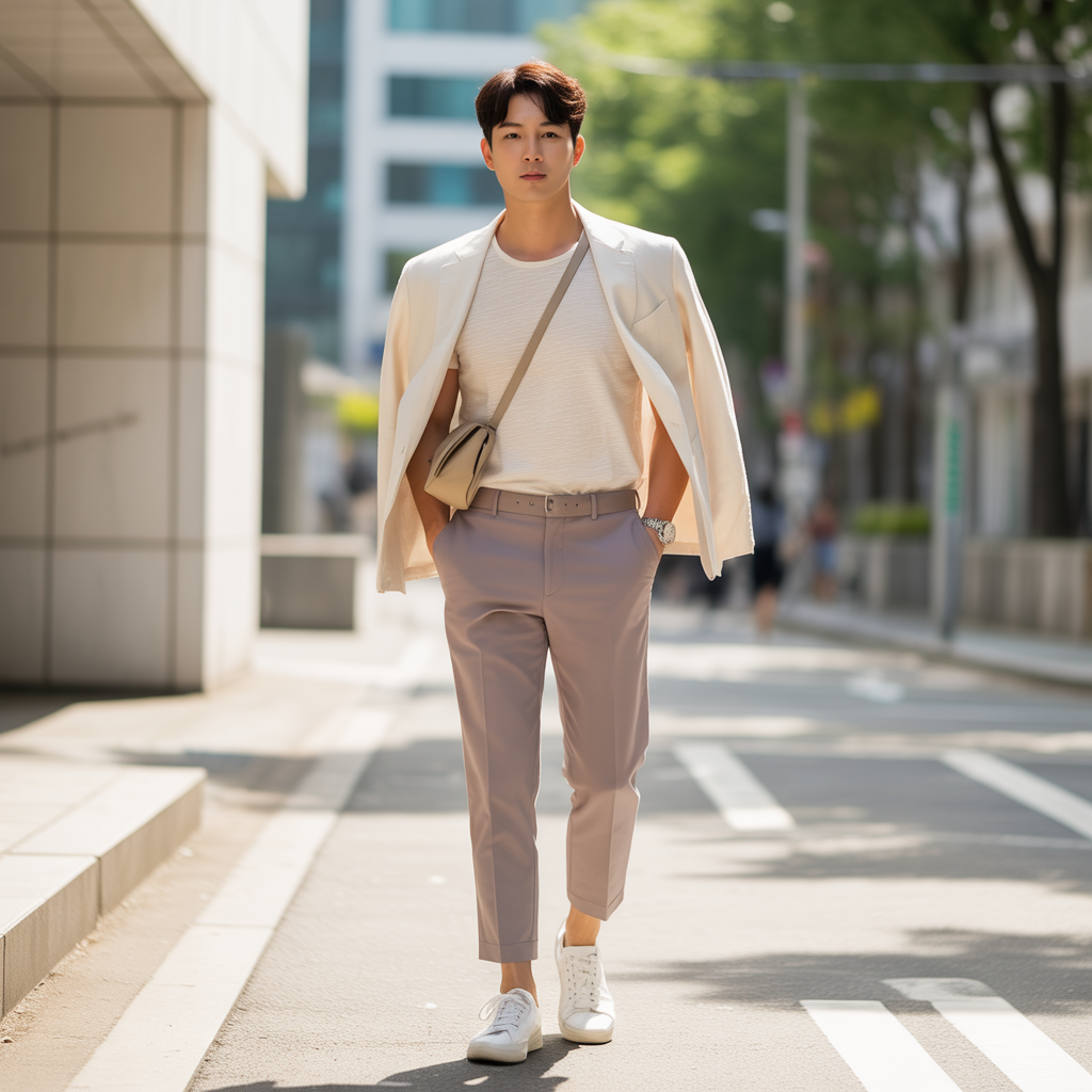 how to wear ankle pants in summer like korean men