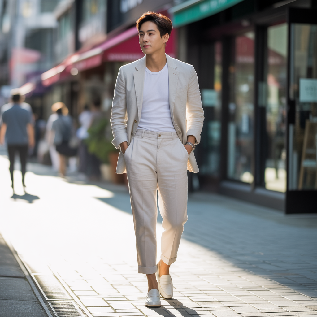 how to wear ankle pants in summer like korean men