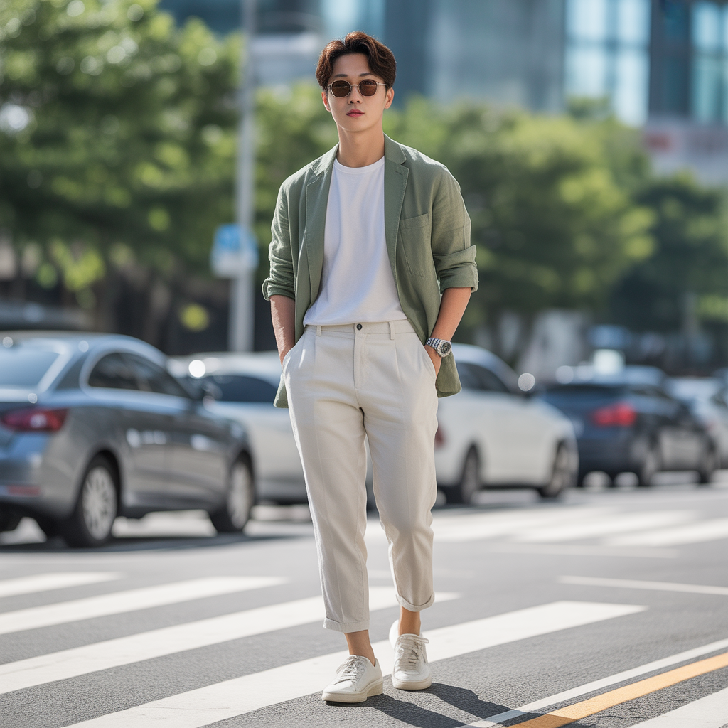how to wear ankle pants in summer like korean men