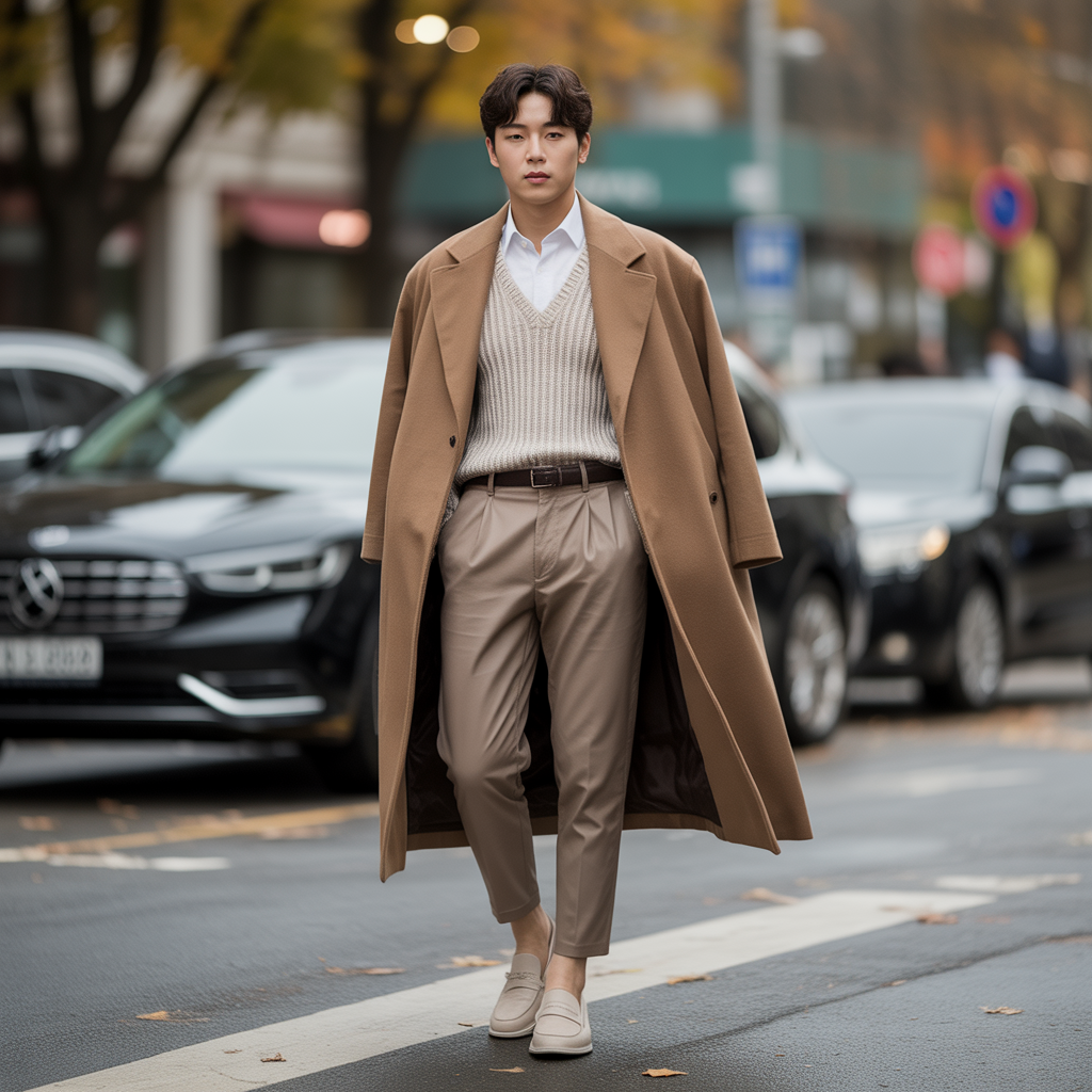 how to wear high waist pants in fall like korean men