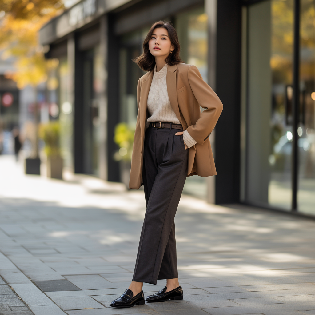 how to wear high waist pants in fall like korean men