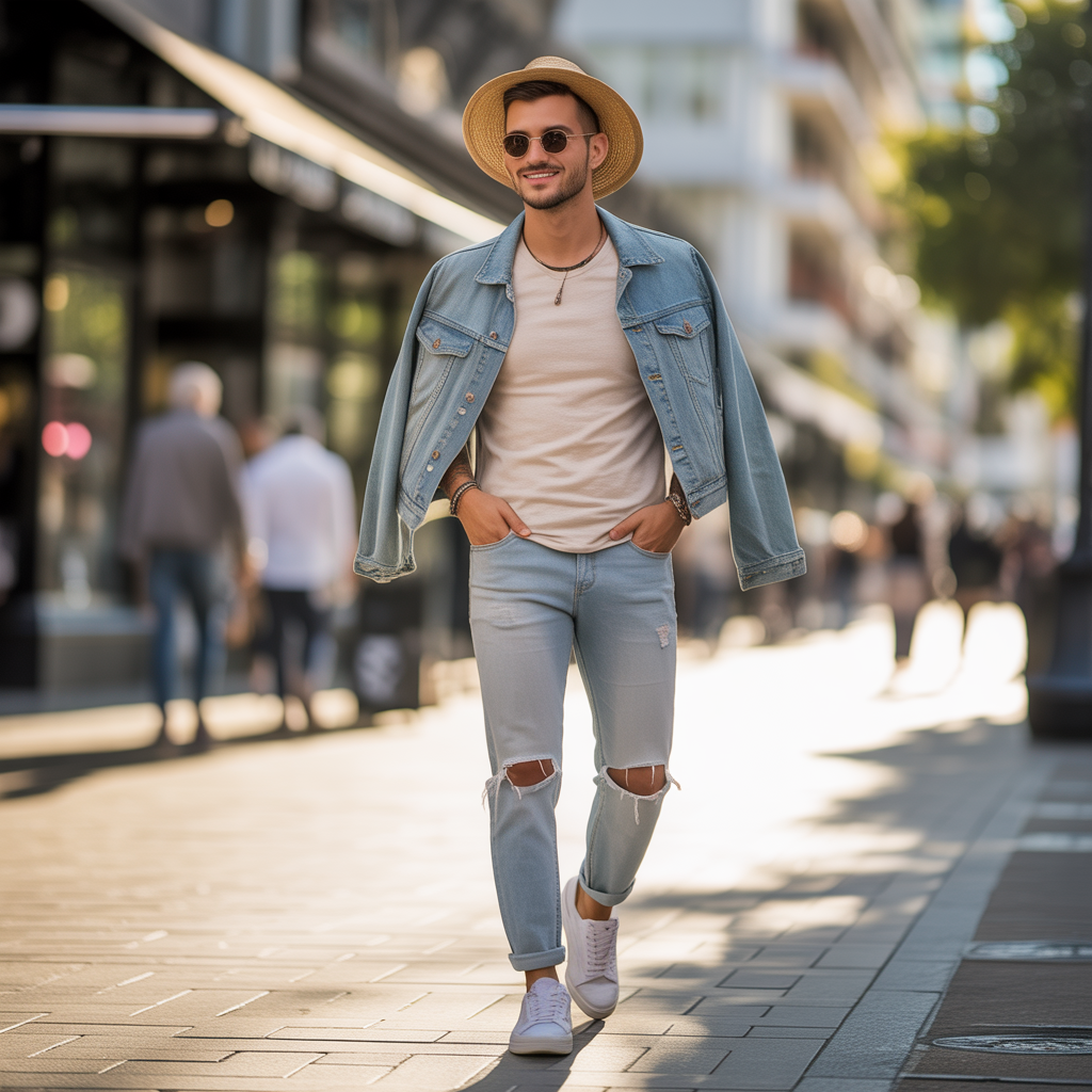 how to wear ripped jeans in summer
