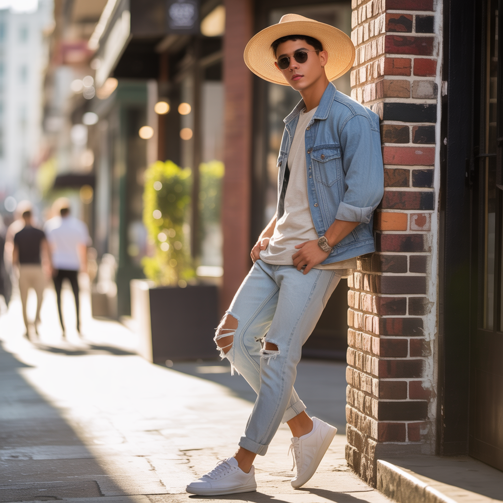 how to wear ripped jeans in summer