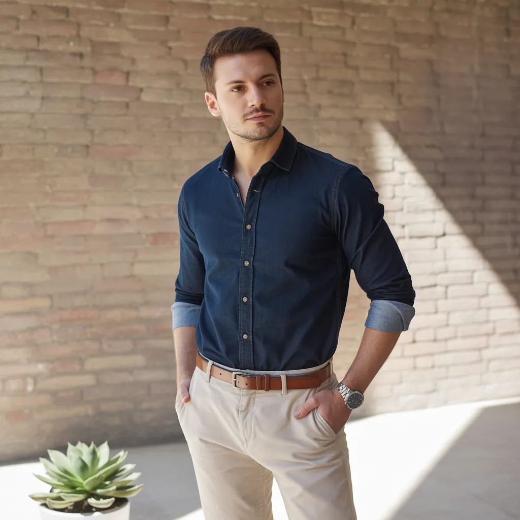 jean button up shirt outfit