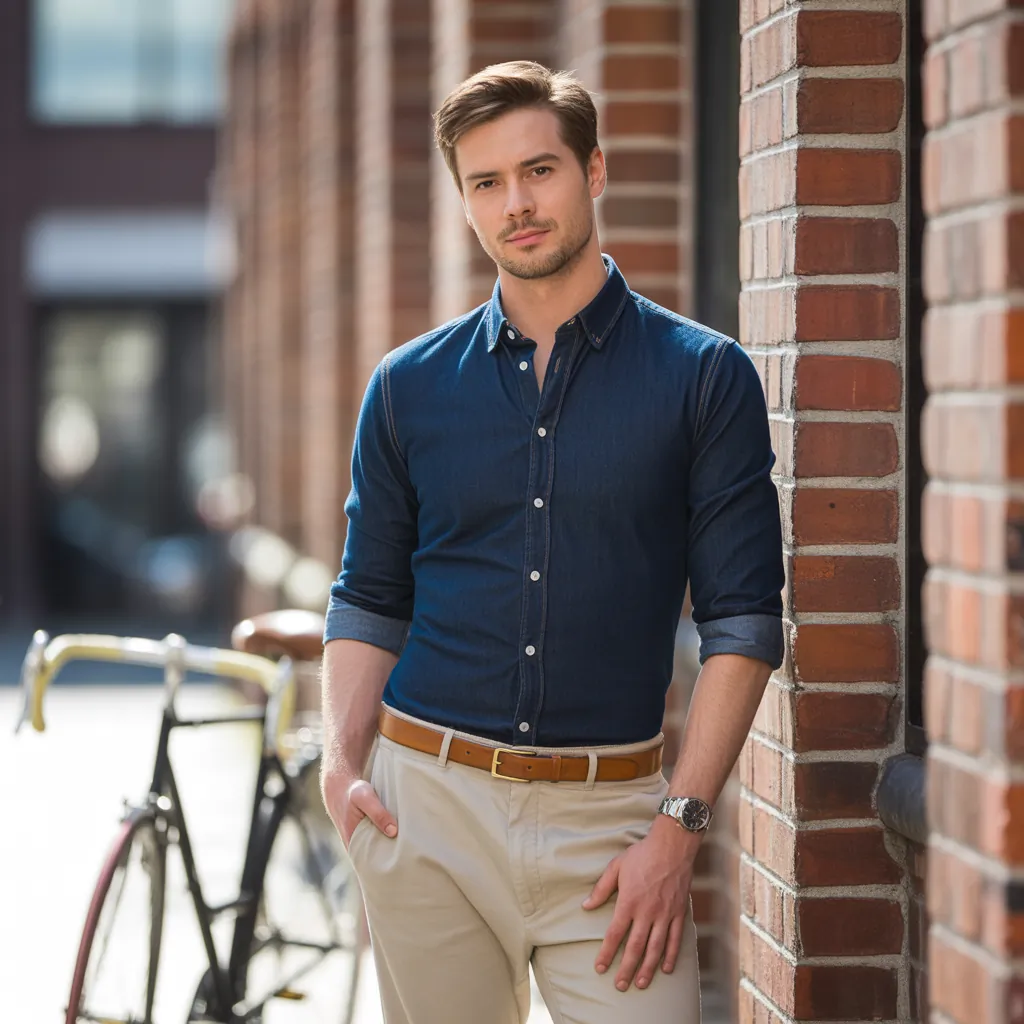 jean button up shirt outfit