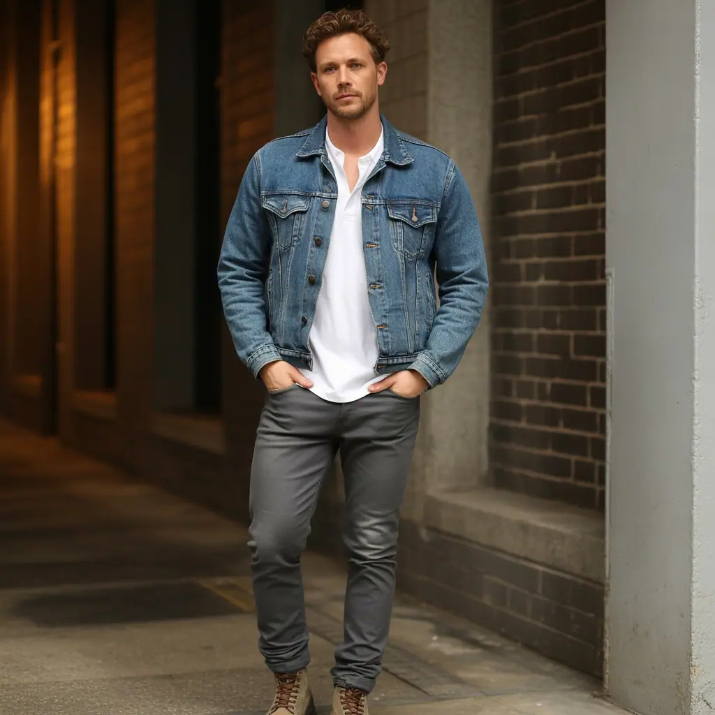 jean jacket outfits men