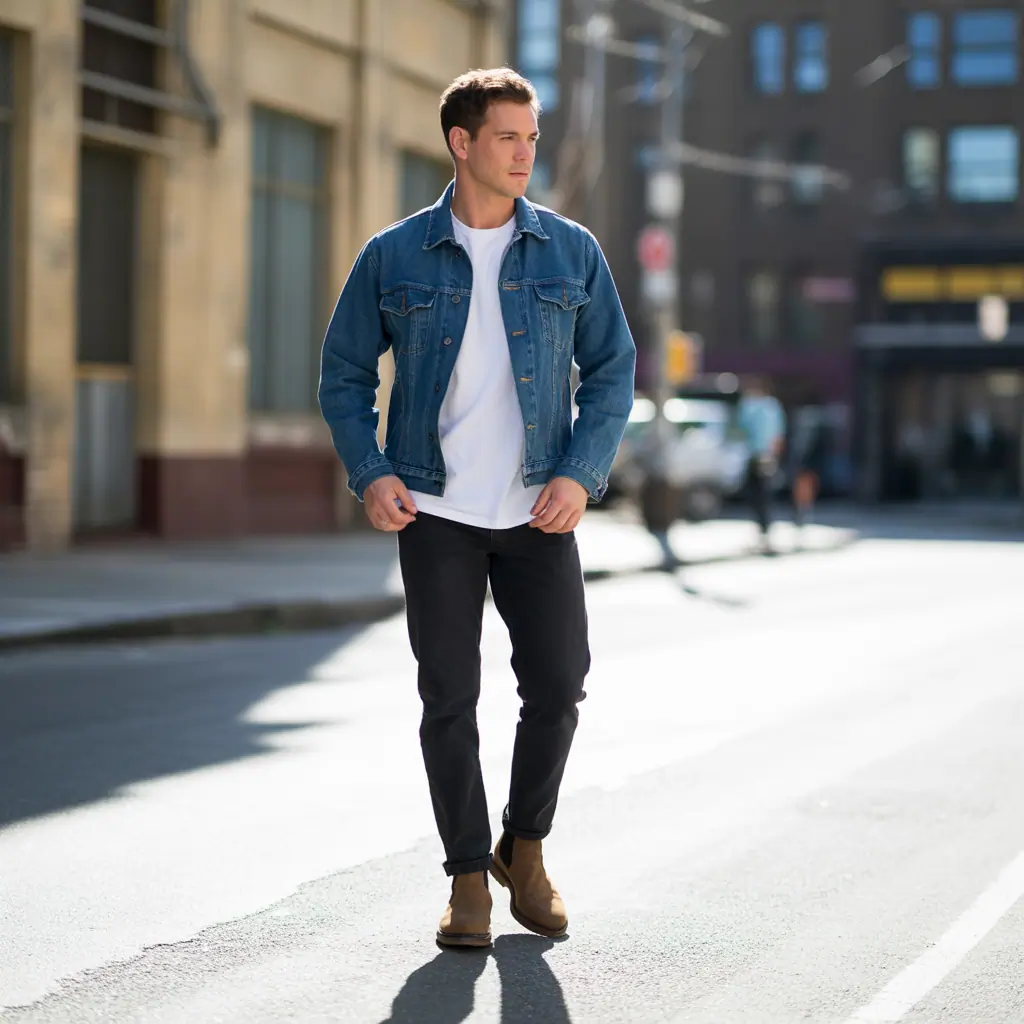 jean jacket outfits men