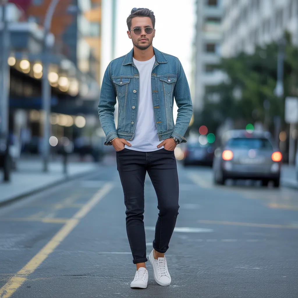 jean jacket outfits men