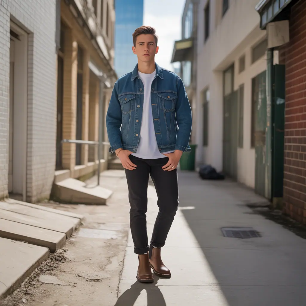 jean jacket outfits men