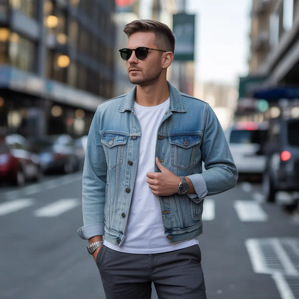 jean jacket outfits men