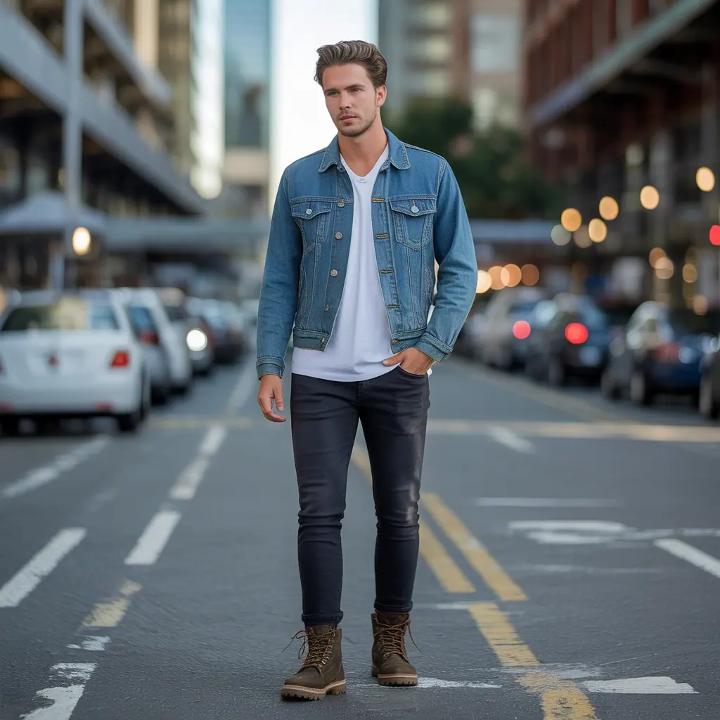 jean jacket outfits men